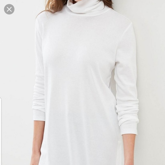 J.Jill pure jill white relaxed pima turtleneck - Picture 1 of 7